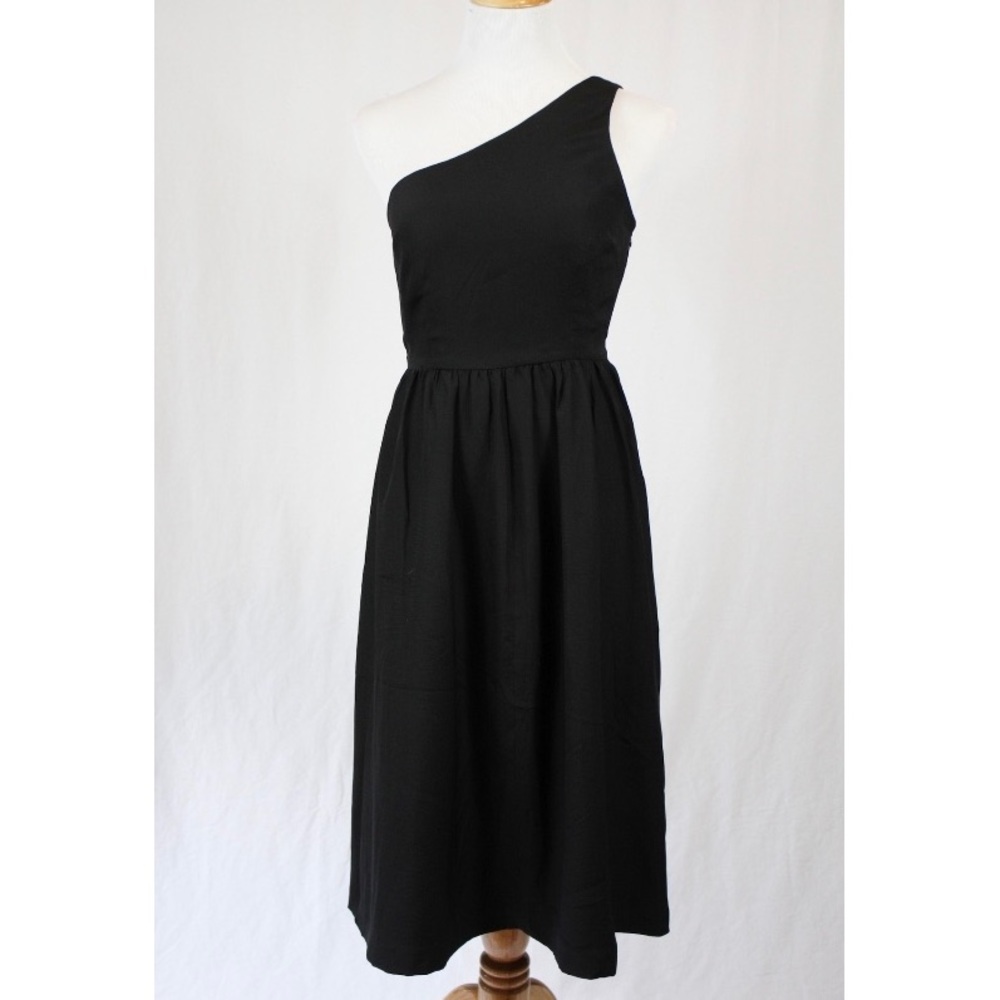 NWT Joie Sample Black Asymmetrical Midi Dress